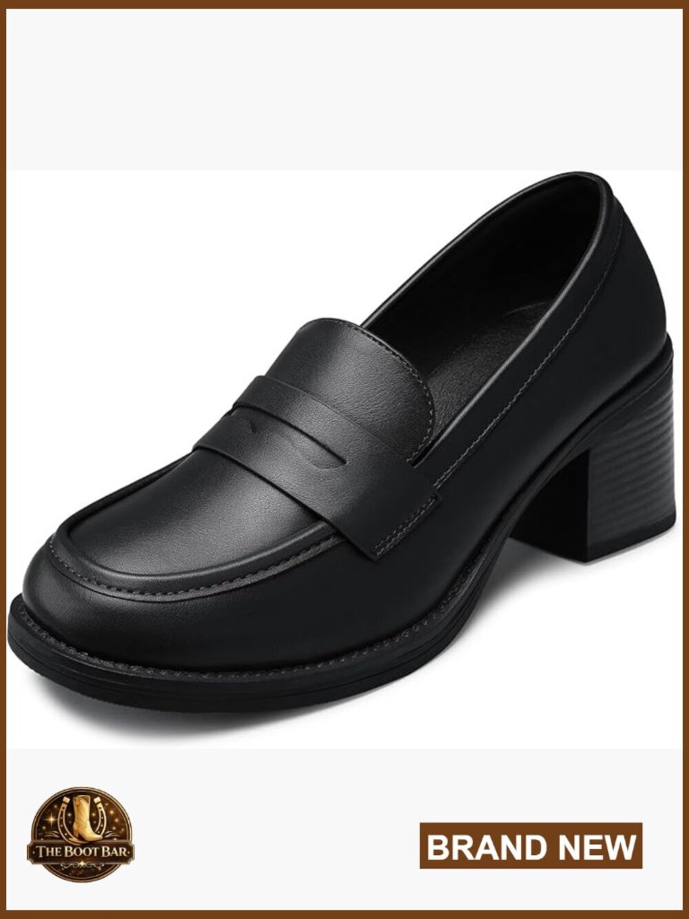 Women's Low-Heeled Loafers Slip-On Block Heel Business Casual Shoes